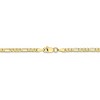 Black Bow Jewelry 2.75mm 10k Yellow Gold Flat Figaro Chain Necklace - 4 of 4