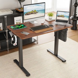 Standing Desk with Electric Height Adjustment Memory Presets and Steel Frame 40in -3irtyhousy - 1 of 4
