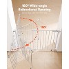 Angel Sar Baby Gate, 29.5-43 Inches Adjustable Width, 28 Inch High Pet Gate with No Threshold Bar, One-Hand Open, for Stairs and Doorways, White - 3 of 4