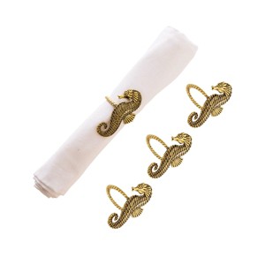 C&F Home Gold Seahorse Napkin Rings Set of 4 - 1 of 4