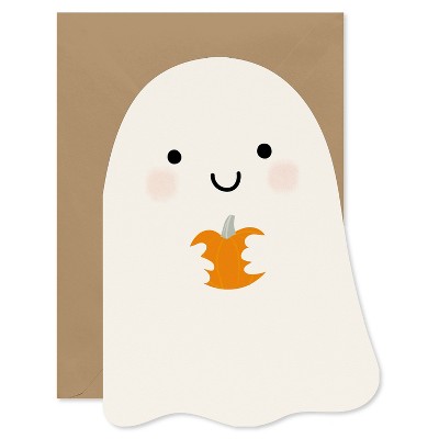10ct Blank Fall Cards Pack Ghost and Pumpkin