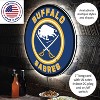 Evergreen Ultra-Thin Edgelight LED Wall Decor, Round, Buffalo Sabres- 23 x 23 Inches Made In USA - 3 of 4