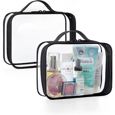 Hachikiko 2 Pack Clear Toiletry Bag