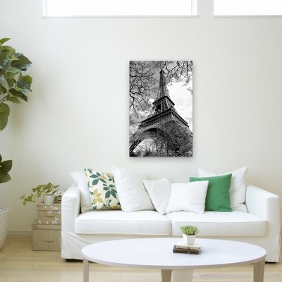 Philippe Hugonnard Eiffel Tower Black and White Canvas Art 16'' x 24''