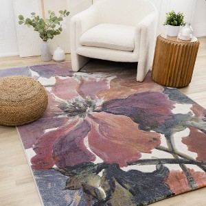 Rug Branch Contemporary Botanical Pink Indoor Area Rug - 1 of 4