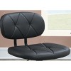 DOMETOUR Modern 1pc Office Chair Black Tufted Design Upholstered Chairs with wheels - 3 of 4