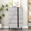 Famapy Gray Modern Dresser 5-Drawers Dresser With Metal Legs - 2 of 4