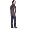 Ashford & Brooks Women's Woven Short Sleeve Shirt and Pajama Pants Set - 3 of 4