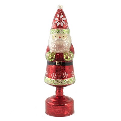 Christmas 13.0" Santa Lighted Decor Crackled Vintage-Looking  -  Decorative Figurines