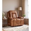 Power Lift Recliner Chair PU Leather with Massage for Elderly Ergonomic Lounge Chair with 2 Cup Holders Side Pocket - 2 of 4