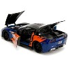 2006 Chevrolet Corvette Z06 #333 "Spirit Racing" Blue Metallic and Orange with Black Hood and Top 1/24 Diecast Model Car by Jada - 4 of 4