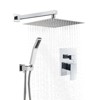 Cobbe High-Pressure Stainless Steel Shower System with ultra-thin 10-inch overhead rainfall,Handheld Spray and Rough in-Valve - 2 of 4