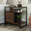 Briarbrook Nightstand Barrel Oak - Sauder: Metal Frame, Safety Stops, Versatile Placement - 4 of 4