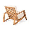 Christopher Knight Home Paloma Outdoor Acacia Wood Adirondack Design Club Chair with Cushion - 3 of 4