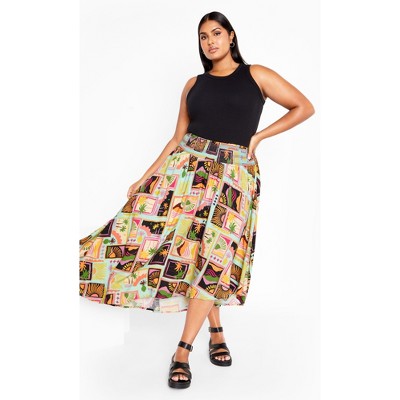 Women's Plus Size Eva Skirt - beige | CITY CHIC