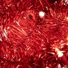 Artificial Red Illuminated 7' Tinsel Tree Red - image 2 of 3