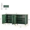 Tribesigns Sideboard Buffet Cabinet Set of 2, Modern Buffets Storage Cabinets with Adjustable Shelves, Wooden Credenza Accent Cabinet - 3 of 4