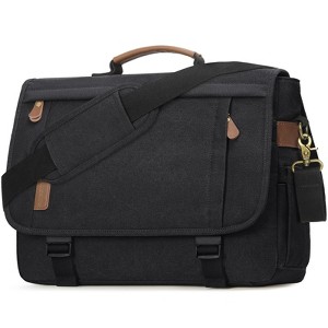 Messenger Bag for Men 17-17.3 Inch Laptop Bag Water-resistant Canvas Computer Shoulder Bag - 1 of 4
