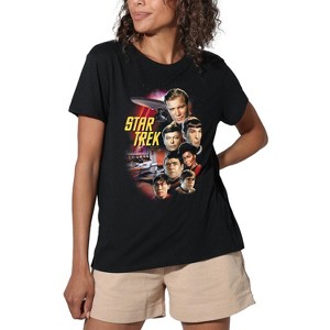 Women's Star Trek Original The Classic Crew Loose T-Shirt Black - 1 of 4