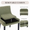 Set of 2 Modern Corduroy Upholstered Accent Dining Chairs with Mid Back and Wood Legs, Side Chairs for Living Room or Dining Room - Beige - 3 of 4