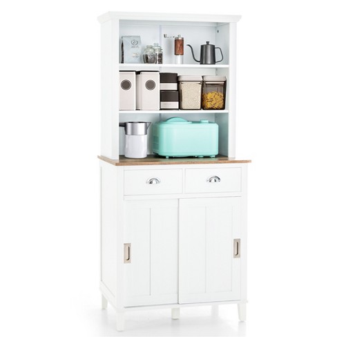 47 Kitchen Pantry Cabinets, Freestanding Kitchen Pantry Storage Cabinet  with Doors and Adjustable Shelves, Buffet Cupboards Storage Cabinet for  Home