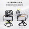 Sapphtopaz Patio Dining Chairs Set of 2 Classic Swivel Outdoor Dining Chairs with Aluminum Frame for Garden, Patio - 4 of 4