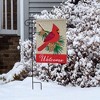 Briarwood Lane Cardinal Winter Burlap Garden Flag Welcome Pinecon - 4 of 4