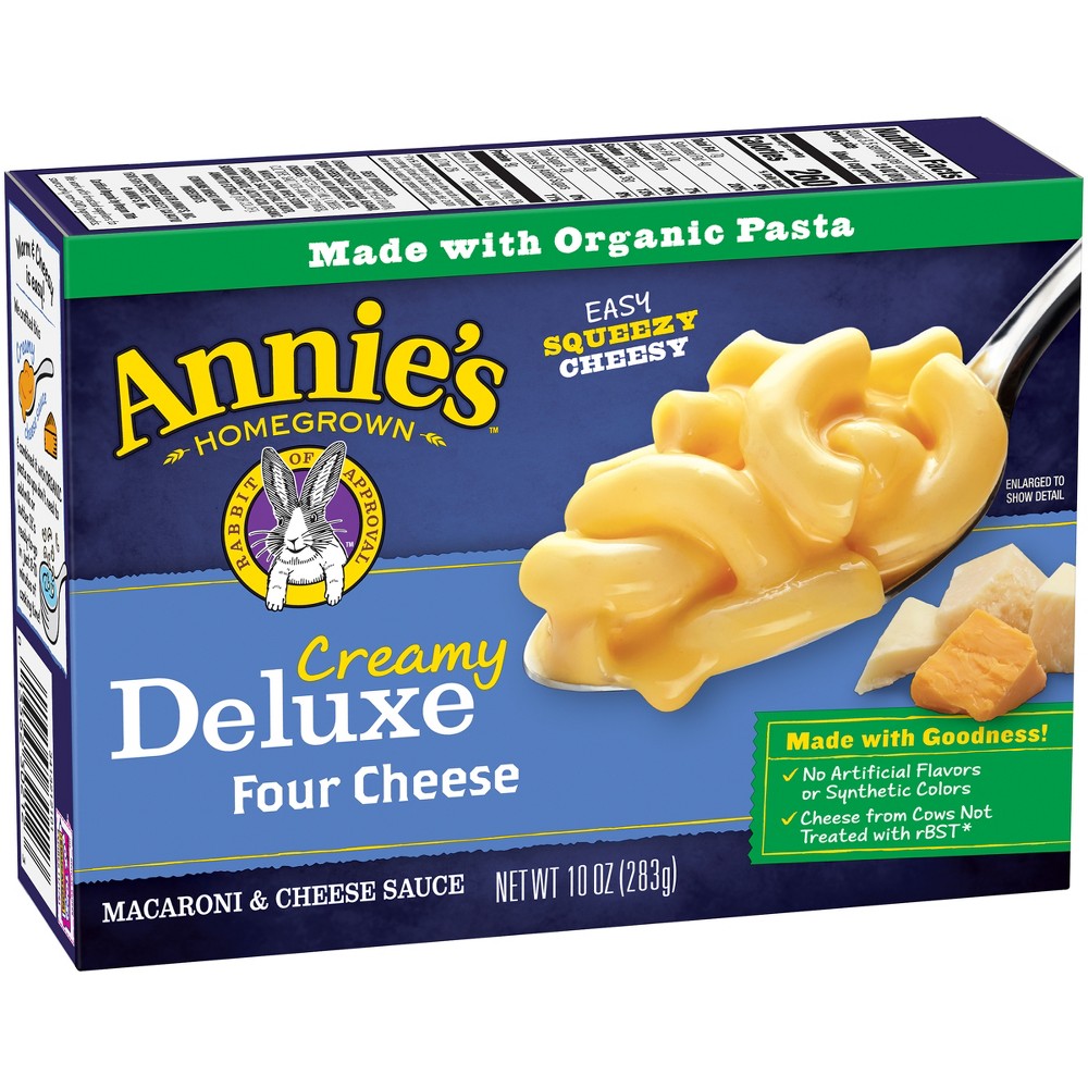 UPC 013562302123 product image for Annie's Homegrown Creamy Deluxe Macaroni Dinner Elbows & Four Cheese Sauce 10oz | upcitemdb.com