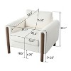NicBex Teddy Accent Chair,Upholstered Living Room Chairs with Mid-Height Backrest and Walnut Leg,Modern Armchair,Accent Chairs for Living Room - 3 of 4