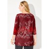 Catherines V-Neck Placement Print Top - 3 of 4