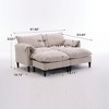 Dovelina Beige Convertible Combination Sofa U-Shaped Sofa with Footstools with Storage for Living Room - 4 of 4
