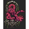 Women's Dungeons & Dragons Red Dragon Logon On Top of Skull T-Shirt - 2 of 4