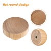 Unique Bargains Pure Wood Flat Round Dresser Drawer Knobs with Screws for Cupboard - 4 of 4
