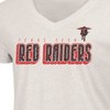 NCAA Texas Tech Red Raiders Women's Oatmeal V-Neck T-Shirt - 3 of 3