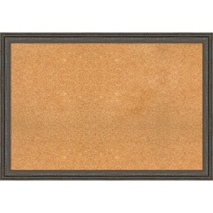 39"x27" Upcycled Wood Frame Cork Board with Wall Mount - Amanti Art: Custom Framing, Bulletin Board - 1 of 4