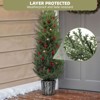 4 ft Christmas Plant Artificial 2 Set Topiary with Red Berry Decor for Indoor and Outdoor - 3 of 4