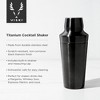 Viski Titanium Cocktail Shaker, Cobbler Shaker with Brushed Finish, Built-In Strainer and Cap, 18.5 Oz, Set of 1, Black - 2 of 4