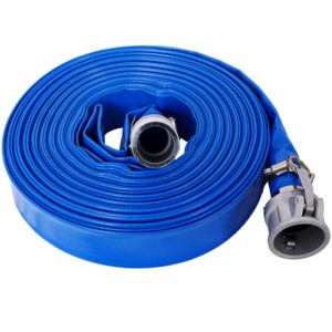 Syemin Drip Irrigation 100Ft Pool Backwash Hose, Heavy Duty Lay Flat Water Discharge Pump Hoses For Swimming Drain Pools, Blue, 1.5"*1.5"*1.5" - 1 of 4