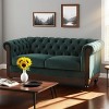 KTMBDW Accent Sofa, Chesterfield Loveseat Modern Velvet Couch Upholstered Sofa with Tufted Back for Living Room - 2 of 4