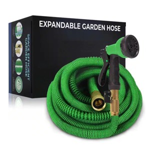 ELJGET 75 100ft Expandable Garden Water Hose, Anti-Rust Solid Brass Connector, Lightweight No-Kink Flexible - 1 of 4