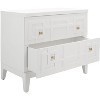 Luiza 2 Drawer Nightstand - White/Gold - Safavieh. - 3 of 4