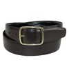 Aquarius Men's Reversible Leather Belt with Gold Center Bar Buckle - 2 of 4