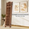 Wooden Room Divider Wall 3 Panel with Holes,5.6FT Tall Room Divider with Shelves,Folding Privacy Screens 67 in for Room Separation Home Office Bedroom - 2 of 4