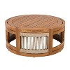 MOEPISY 27.95 inch Acacia Wood Outdoor Coffee Table, Handwoven Rope Accent Boho Patio Table with All Weather Durability - 4 of 4
