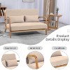 NicBex 45.7 Inch Mid-Century Modern Sofa,2 Seat Couch with Solid Wood Armrest and Feet for Small Space,Bedroom,Apartment - 4 of 4