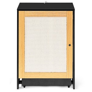 Lirago Light Oak Cat Litter Enclosure 22.4x19.7x31.5"-Hidden Washroom with Sisal Door - 1 of 4