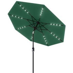 9FT Offset Umbrella  - 8-Rib Steel, Tilt Crank, UV & Water Resistant - 1 of 4