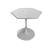 31.50"Modern Hexagonal Coffee Table with MDF Table Top or Marble Top,Metal Base, for Dining Room - 4 of 4