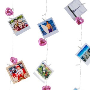 West & Arrow Disco Heart String Lights with Photo Clips - 1 of 3