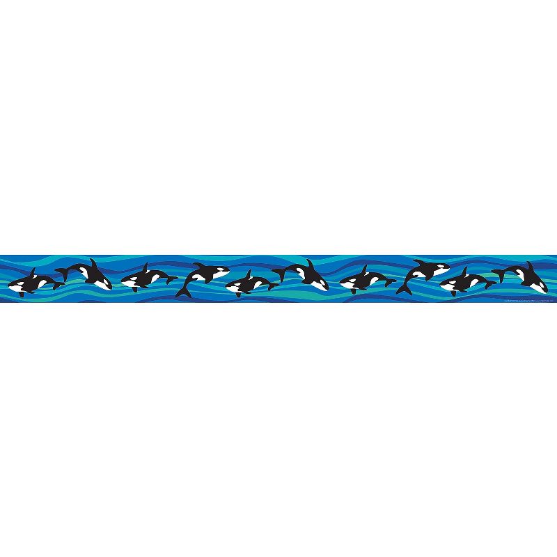 Barker Creek Double-Sided Border  35' per package Whales 929, 2 of 5